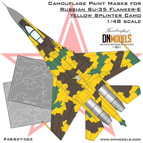 Su 35 Splinter Camouflage Paint Masks 148 For Gwh And Kitty Hawk