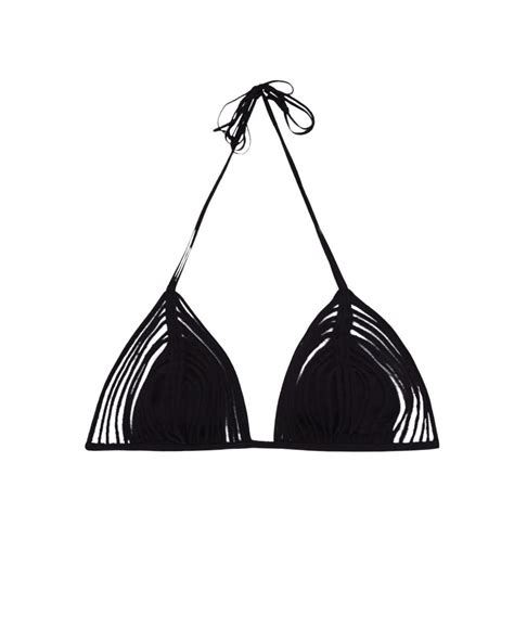 La Perla Reminiscence String Overlay Bikini Top In Black Lyst