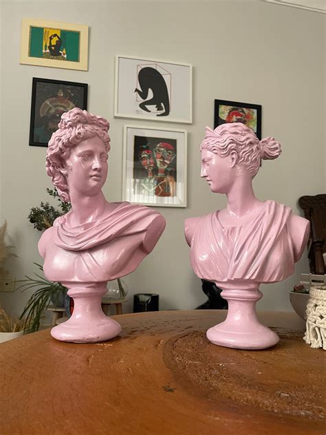 Large Artemis And Apollo Statues Sculptures Set 13 Inches2 Etsy