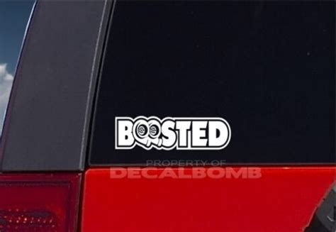 Boosted Turbo Decal Sticker Twin Turbo Boost Blown Race Self Adhesive