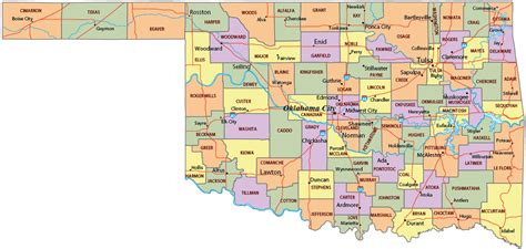 Map Of Oklahoma Travel United States