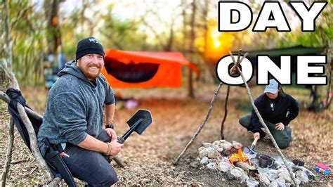 Into The Wild 7 Day Beginner Survival Challenge Texas Day 1 Youtube
