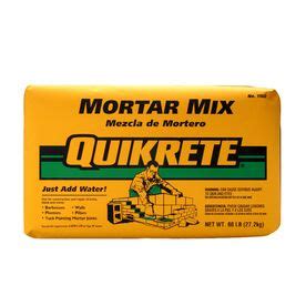 If you're not sure which product or color you need, contact a sales representative to learn more. Shop QUIKRETE 60 Lb. Mortar Mix at Lowes.com | Mortar ...