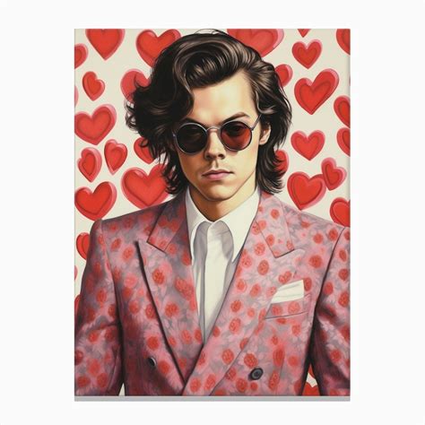 Harry Styles Heart 3 Canvas Print By Print Cult Fy