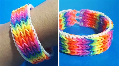 rubber band bracelet how to make a colorful bracelet with rubber bands youtube