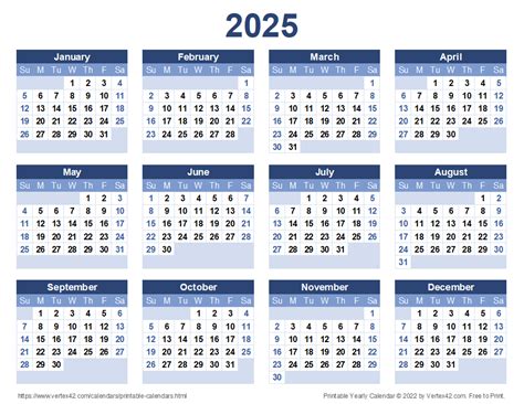 2025 Retail Calendar
