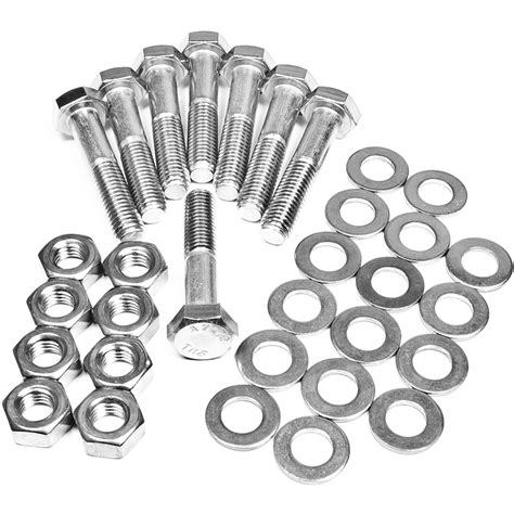 Bolt And Nut Set For Smooth Hole Nw 160 Vacuum Flanges Stainless Steel