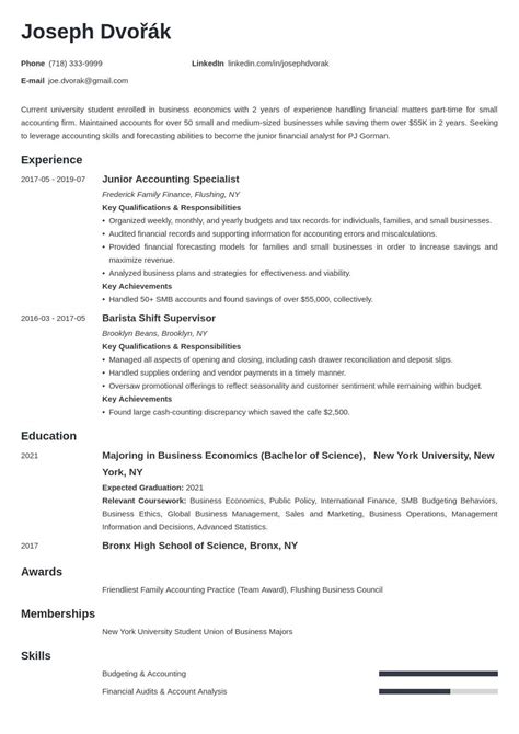 Undergraduate Student Cv Template ~ Addictionary