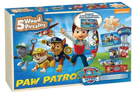 Paw Patrol 5 Wood Puzzles Swiftsly