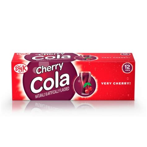 Kroger Big K® Cherry Cola Soda Pop Soft Drink 12 Cans 12 Fl Oz