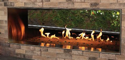 Carol Rose 60 Outdoor Linear See Through Fireplace Fines Gas