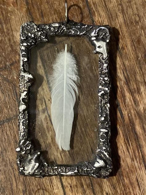 Inspired By Psalm 914 Psalm 91 4 Psalms Feather Pendant Finch