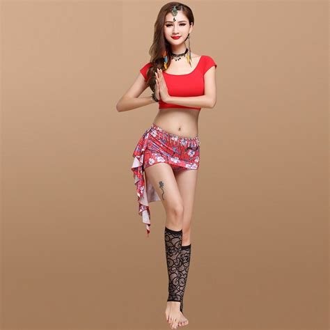 2pcs Belly Dance Uniforms New Rumba Dance Suit Female Uniforms Top And