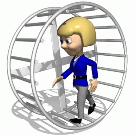 Hamster Wheel Fight For Place 
