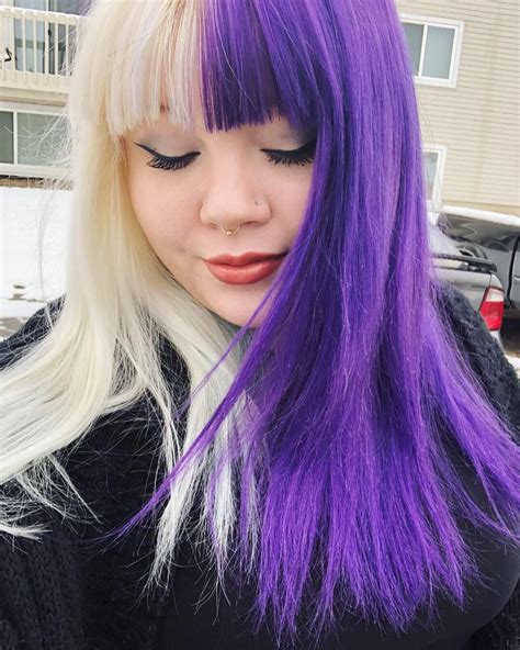 Blonde And Purple Hair Half And Half Cultivated Online Diary Efecto