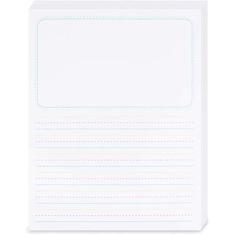150 Sheet Handwriting Story Paper For Kids With Picture Space Portrait