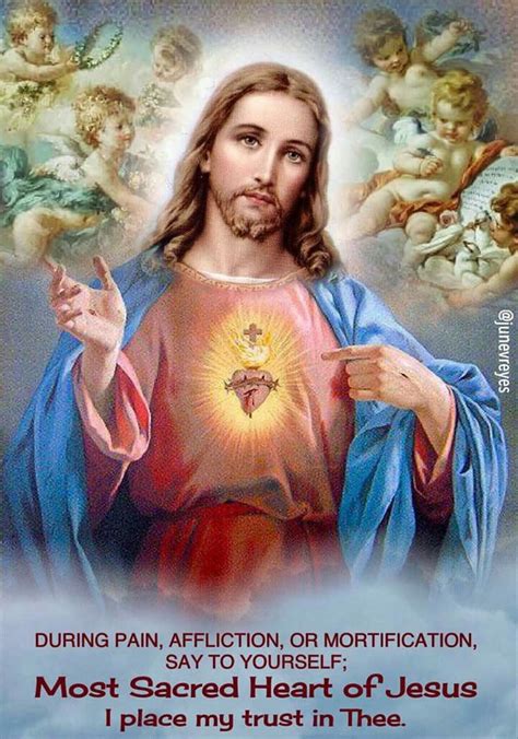 Most Sacred Heart Of Jesus I Place My Trust In Thee Catholic Quotes
