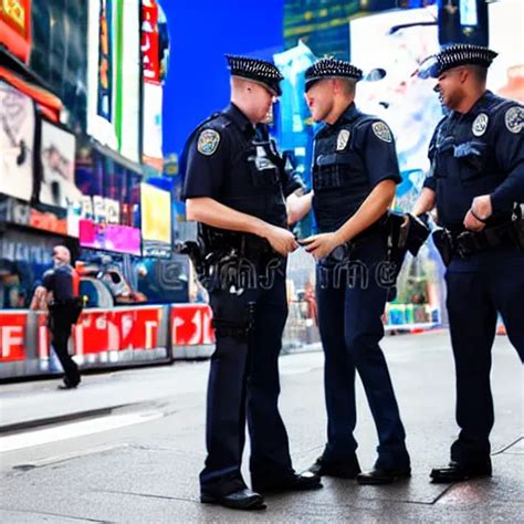 A Police Officer Handcuffing Another Police Officer Stable Diffusion