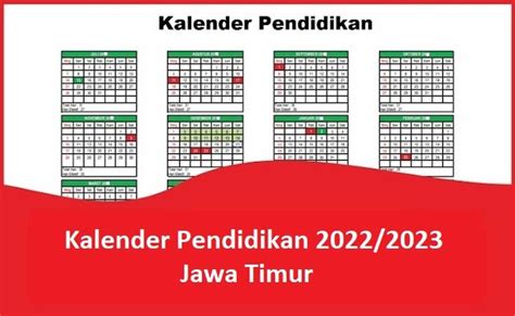 Kalender Pendidikan 20222023 Jawa Timur Pdf Info Pendidikan