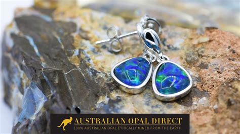 Natural Australian Opal Earrings Lightning Ridge Youtube