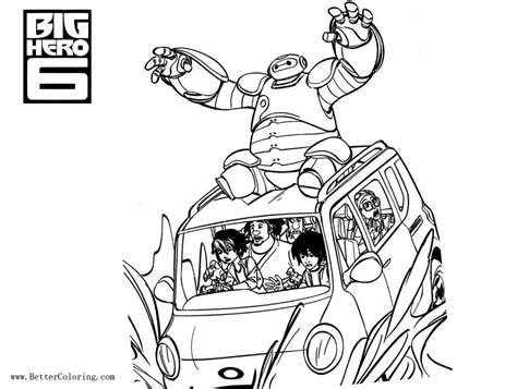 Big Hero 6 Characters Coloring Pages Free Printable Coloring Pages