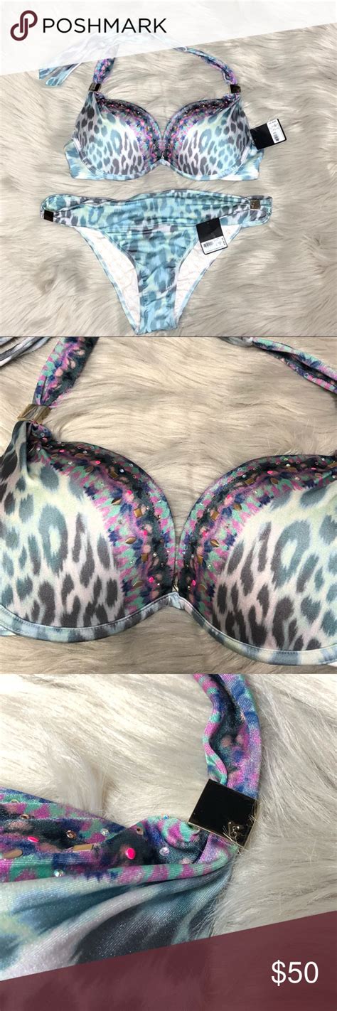 Victoria Secret Swim Leopard Embellished Bikini Embellished Bikini Victoria Secret Swim