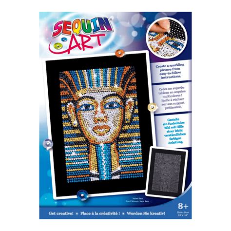 Sequin Art Sequin Tutankhamun Senior Craft And Hobbies From Crafty Arts Uk