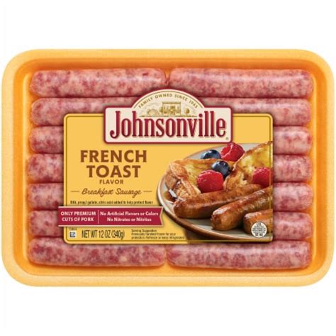 Johnsonville French Toast Flavored Breakfast Pork Sausage Links 12 Oz
