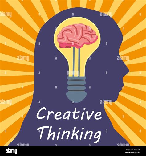Light Bulb Creative Thinking Logo Symbol Brain Inside Head Woman