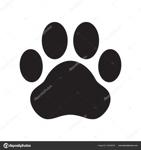 Bulldog Paw Clip Art Dog Paw Vector Icon Logo Cartoon Character