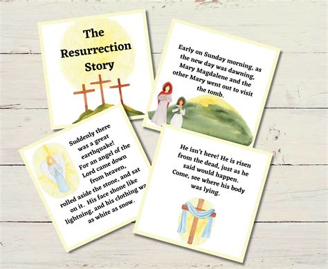 Easter Story Cards Digital Download Resurrection Story Etsy