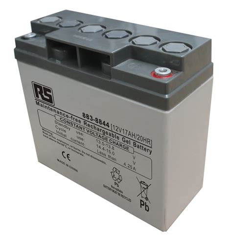 Rs Pro Rs Pro 12v T12 Sealed Lead Acid Battery 17ah 883 8844 Rs