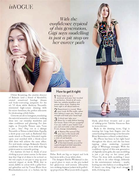 Gigi Hadid Vogue Magazine UK May 2015 Issue CelebMafia