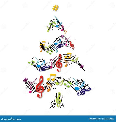 Tree With Music Notes Vector 27409024