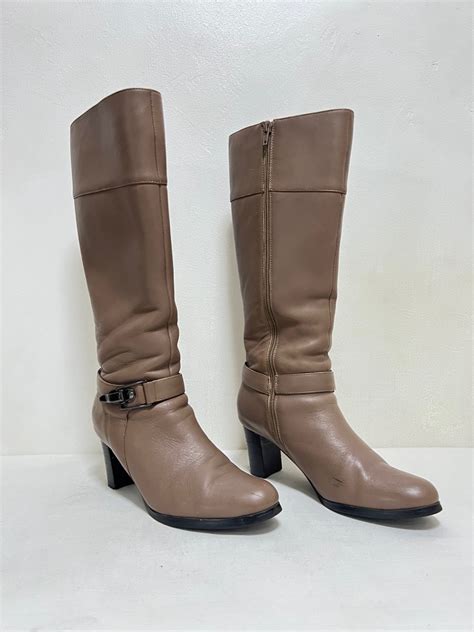 Maud Frizon Beige Brown Buckled Detailing Cowboy Boots On Carousell