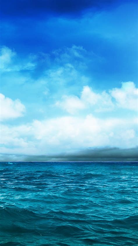 Ocean Blue Sky Storm Approaching Iphone 6 Wallpaper Ipod Wallpaper Hd Free Download