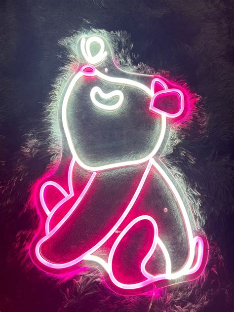 Panda Neon Sign Bear Led Light Sign Butterfly Hanging Wall Etsy