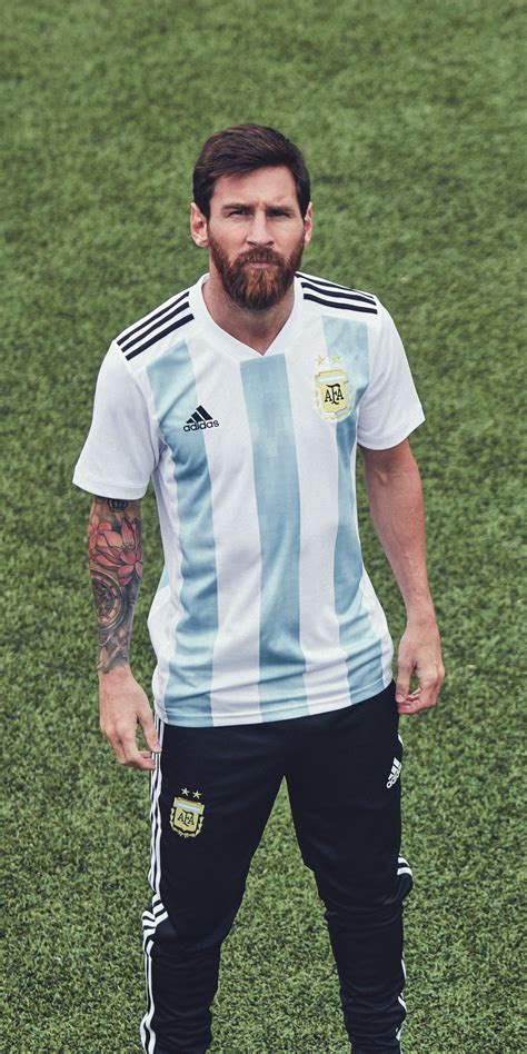 Lionel Messi In The Adidas 2018 Argentina Home Jersey Lionel Messi