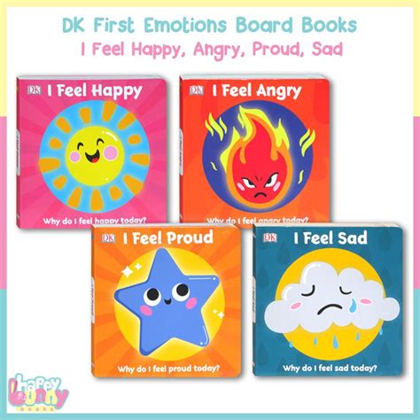 Jual Dk First Emotions Board Books I Feel Happy Angry Proud Sad Ha Indonesiashopee