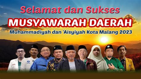 Ucapan Selamat Dan Sukses Musyawarah Daerah Muhammadiyah Ke 21 Dan