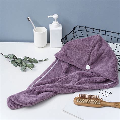 Microfiber Bath Towel Wrap Quick Drying Towel Cap Hat Soft Water