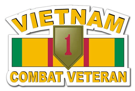 1st Infantry Division Vietnam Combat Veteran Decal 55