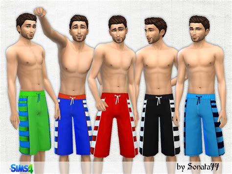 Sims 4 Clothing Sets Swimwear Mens Swimwear Sims 4 Clothing