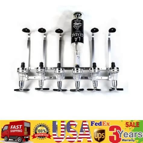 6 Bottle Alcohol Liquor Dispenser Stand Wall Mounted Drink Beer Wine