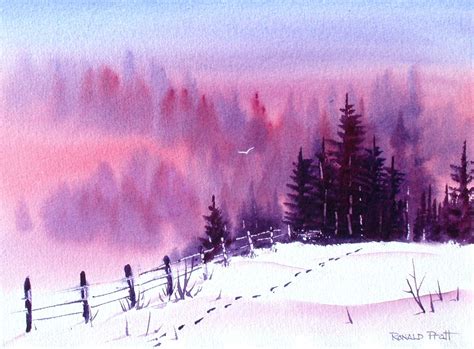 Winter Watercolor Painting Watercolor
