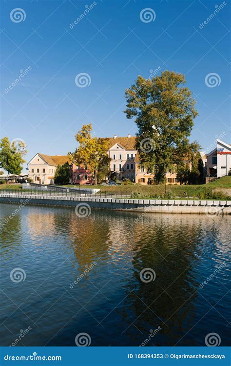 Minsk Belarus Houses Of Trinity Suburb And The Svislach River