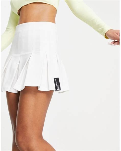 Bershka Pleated Mini Tennis Skirt In White Save 33 Lyst