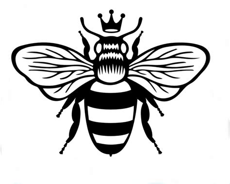 Queen Bee Vinyl Sticker Bee Drawing Bee Art Drawing Bee