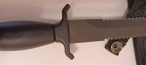 Gerber Mark Ii Fixed Black Blade Knife With Sheath Double Serration 22