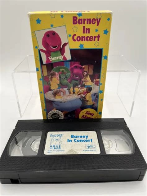 Barney In Concert Sing Along 1991 Vhs Tested Works Vtg Childrens Tv